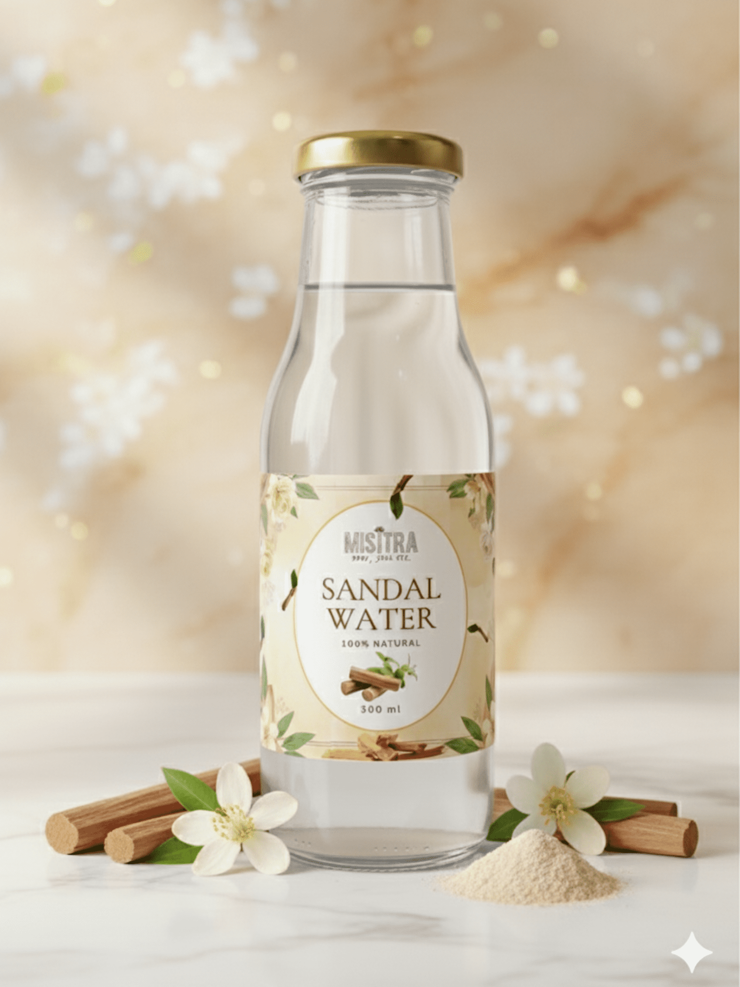 समर्पण (3) Sandal Jal (Sandal Water) – Pure Sandalwood Hydrosol - Image 1