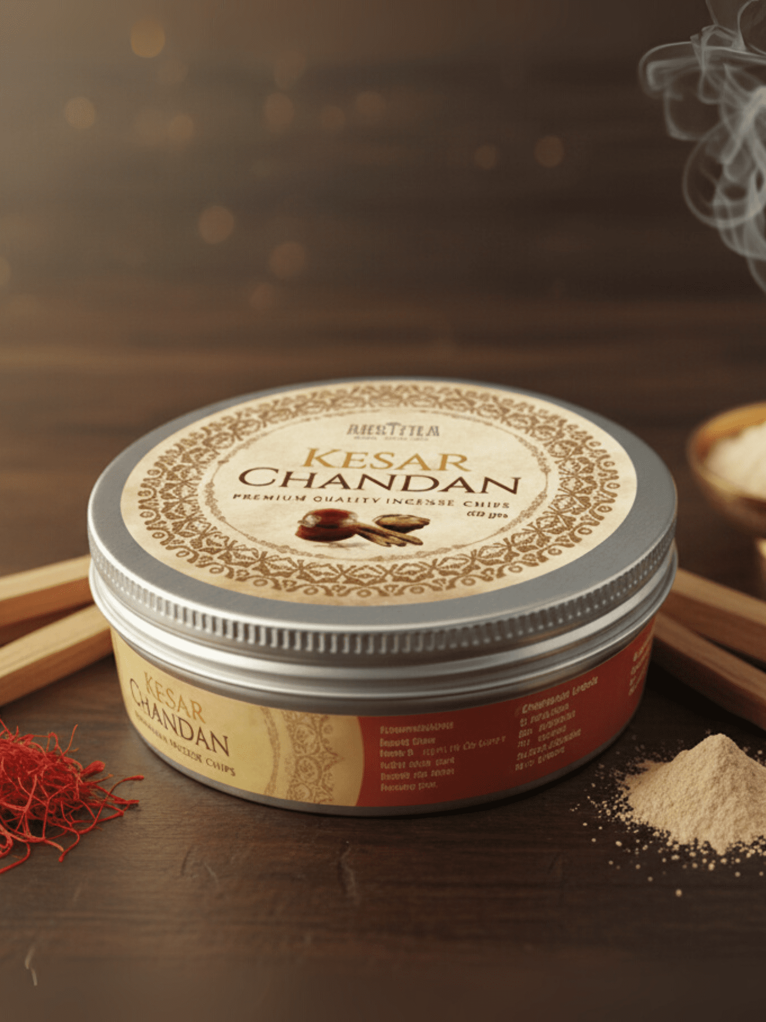 समर्पण Kesar Chandan Incense Chips – Warm, Traditional Aroma - Image 1